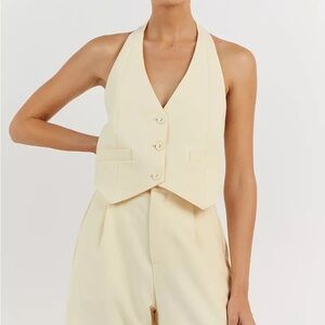 NWT DISSH Eva Lemon Halter Vest